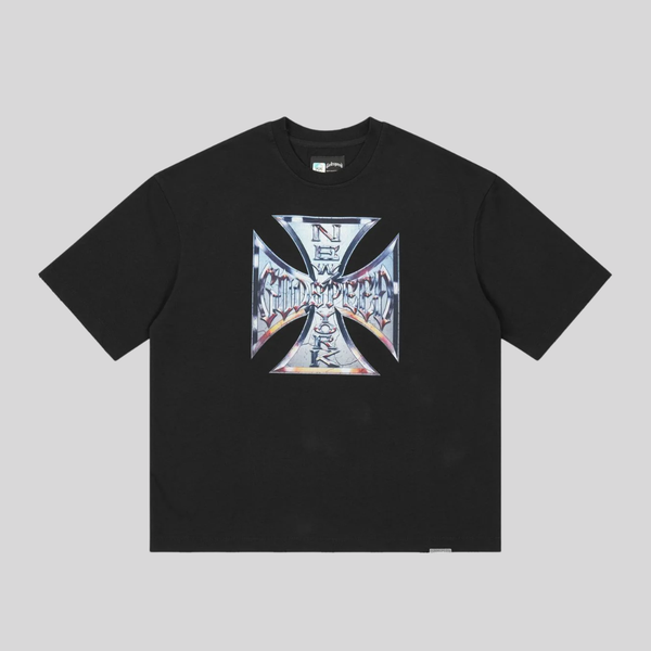 CHROME MOTTO T-SHIRT BLACK GODSPEED