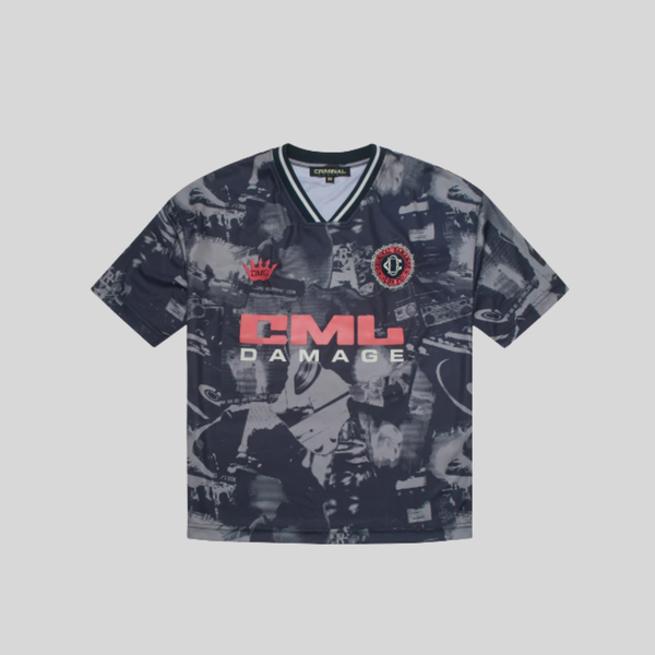 CARNIVAL FC FOOTBALL SHIRT GREYSCALE / CORAL CRIMINAL DAMAGE