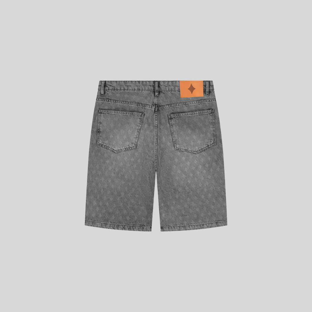 MONOGRAM SHORT DENÎM GREY NO LIMIT