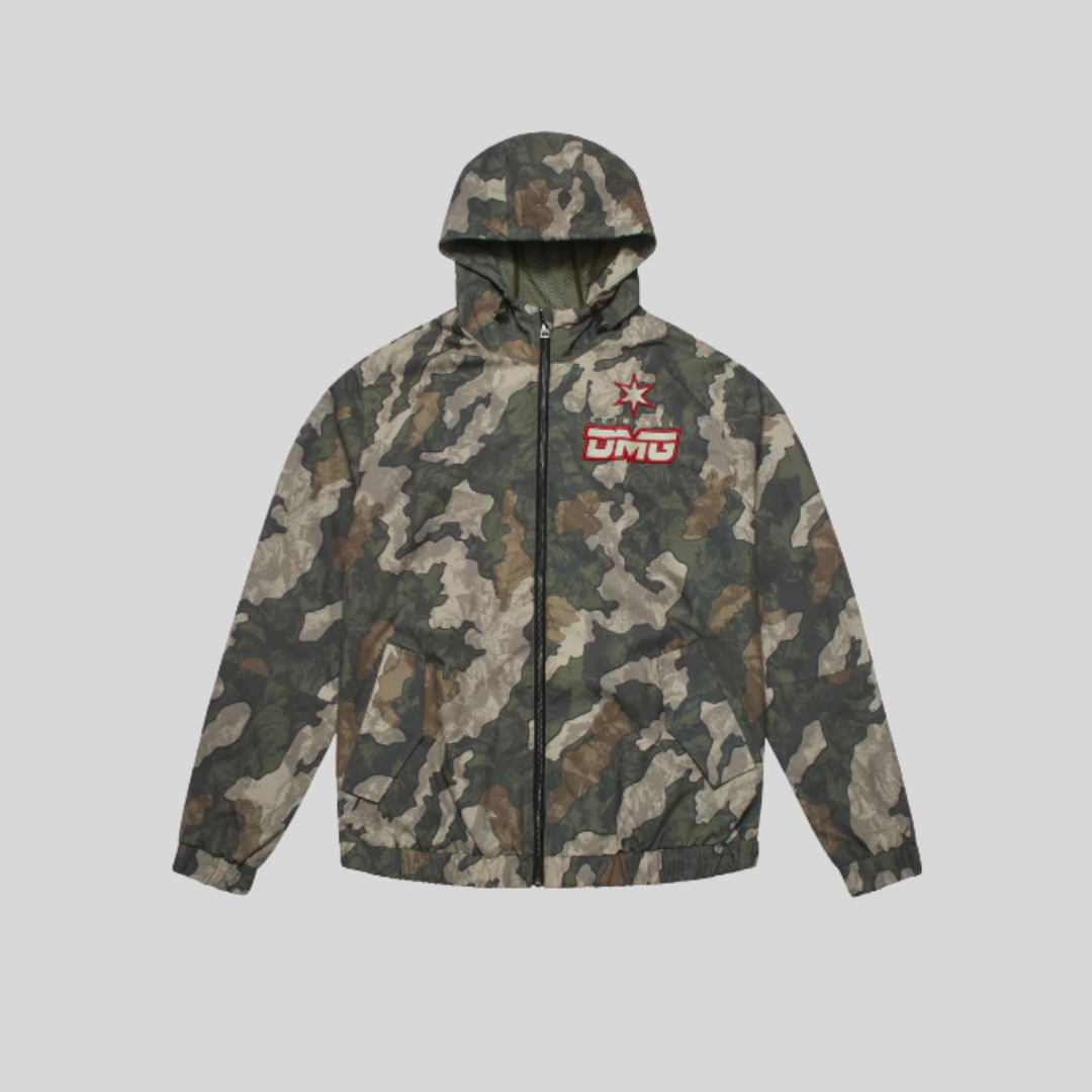 CAMO NYLON JACKET GREEN / RED