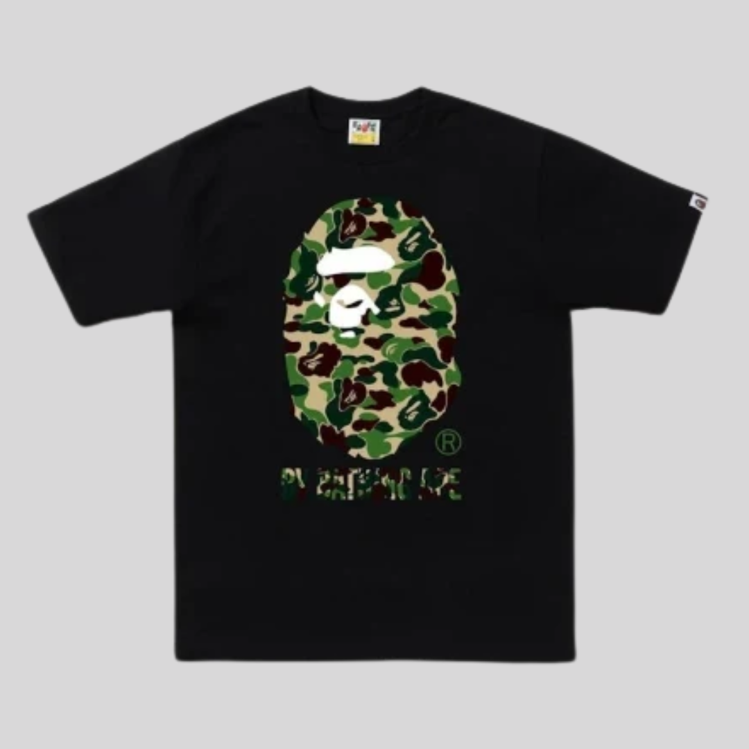 ABC CAMO BY BATHING APE TEE BLACK/GREEN