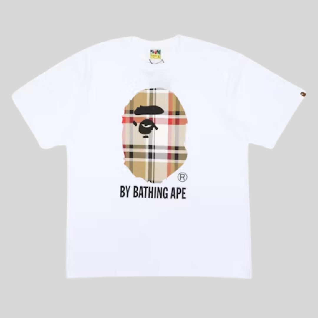 CHECK BY BATHING APE TEE WHITE