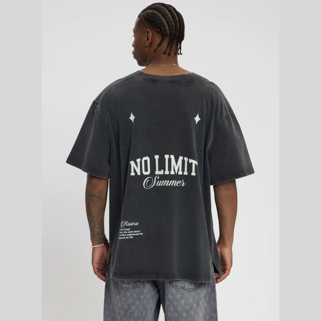 THE IBIZA WHITE BLACK TEE NO LIMIT