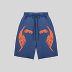 VIVID THREE QUARTERS WASHED BLUE SHORTS GODMADE