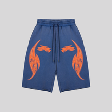 VIVID THREE QUARTERS WASHED BLUE SHORTS GODMADE