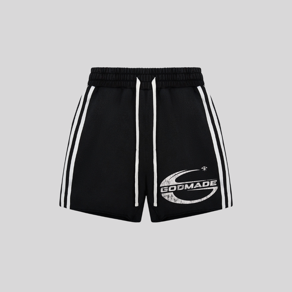 IMPERIAL WASHED BLACK SHORTS GODMADE