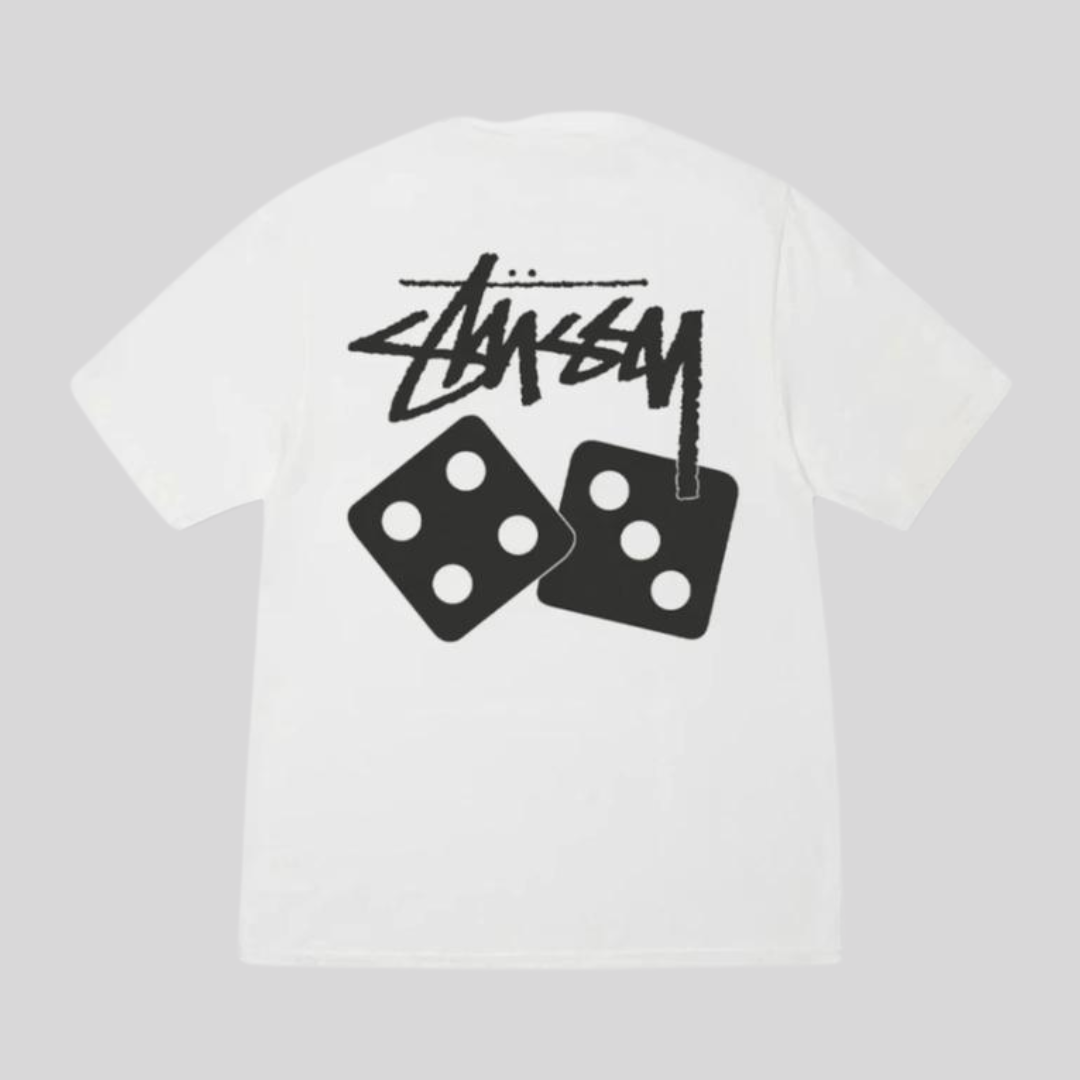 STÜSSY DICE PIGMENT DYED TEE NATURAL STUSSY
