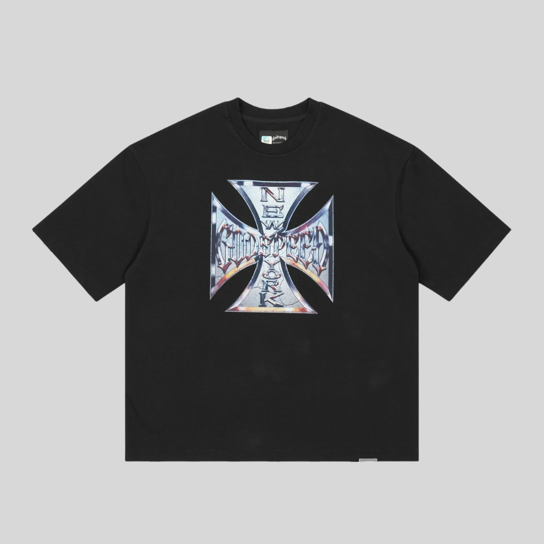 CHROME MOTTO T-SHIRT BLACK