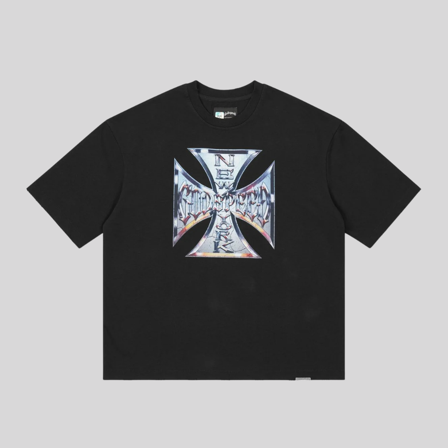 CHROME MOTTO T-SHIRT BLACK GODSPEED