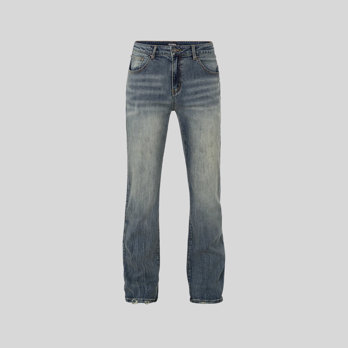 BLEACH WASHED DENIM JEANS
