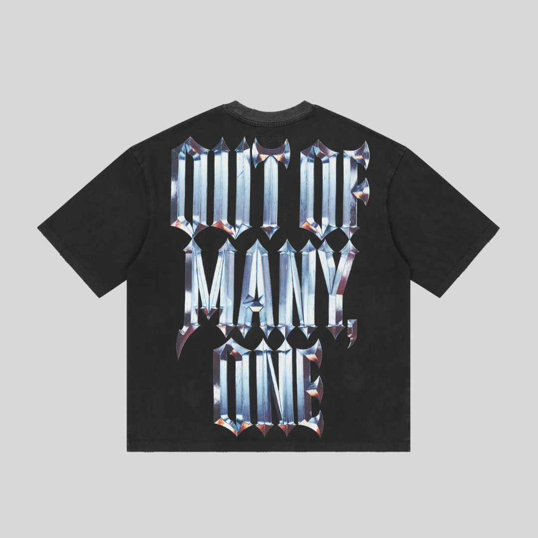 CHROME MOTTO T-SHIRT BLACK GODSPEED