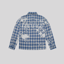BLEACHED PLAID SHIRT BLUE CRIMINAL DAMAGE