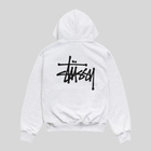 STÜSSY BASIC ZIP HOODIE ASH HEATHER STUSSY