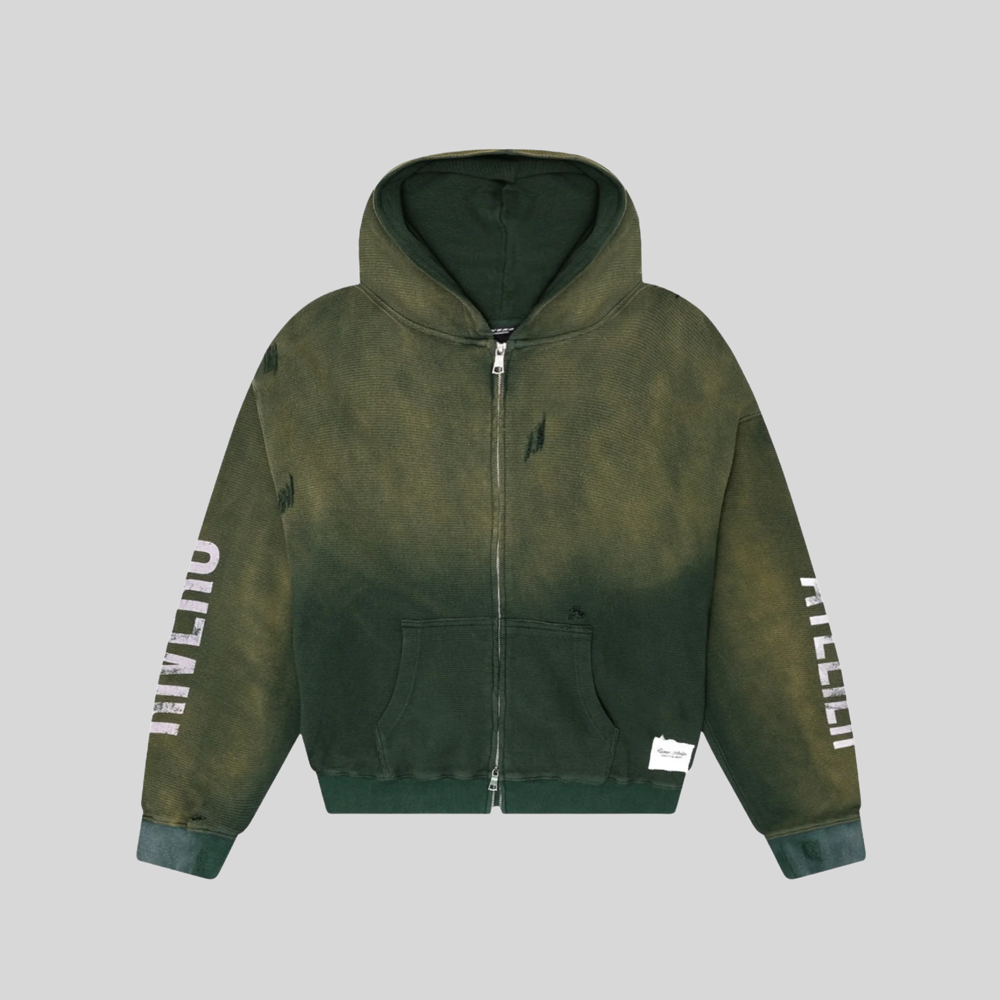 INTL. WASHED WAFFLE ZIP GREEN RIVERO