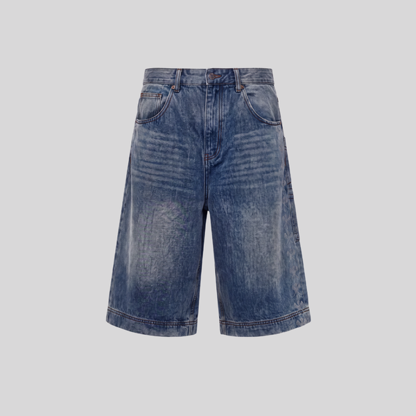 DENIM JORTS WASHED BLUE GODMADE