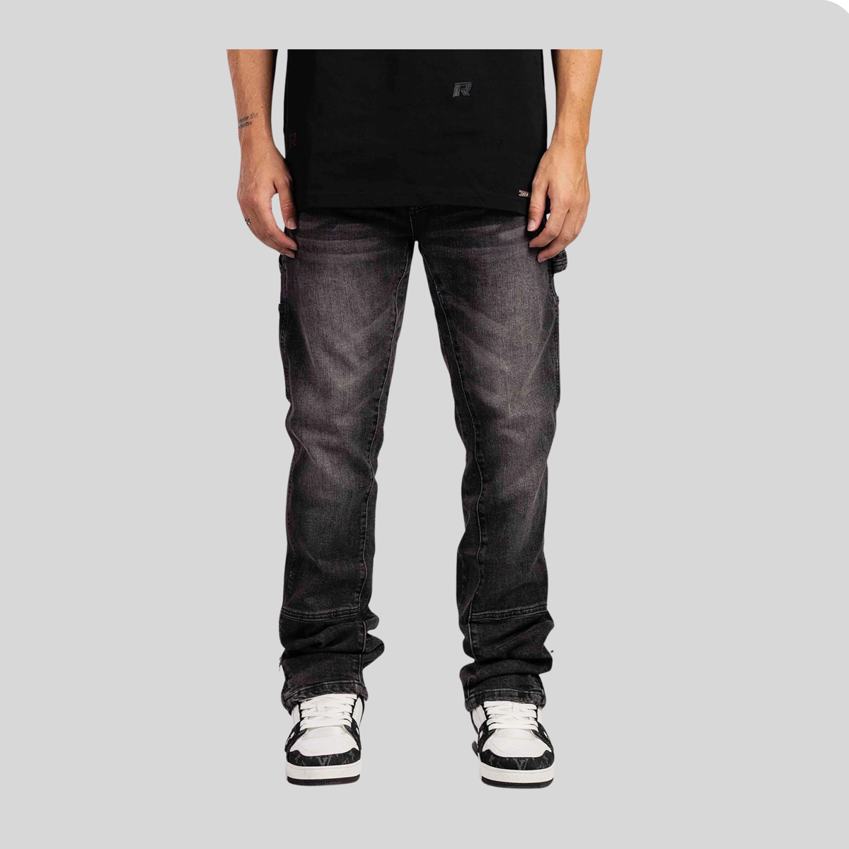 STRAIGHT WORKER DENIM JEANS BLACK