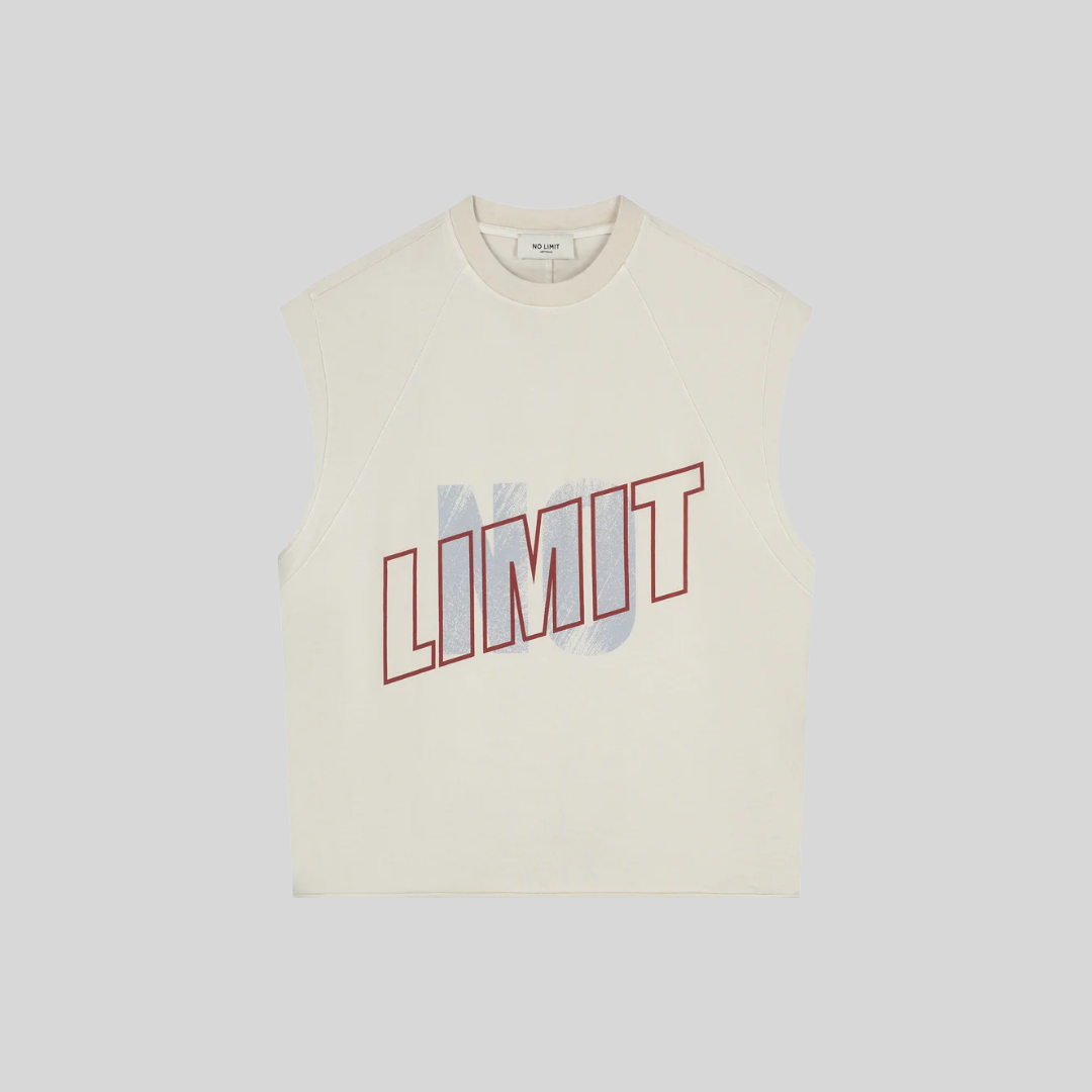 COUCHELLA SLEEVELESS TEE BEIGE NO LIMIT