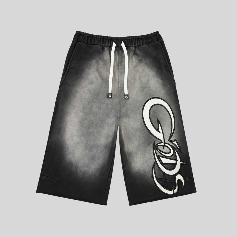 NEW AGE 3QTR SHORTS BLACK / WASH GODSPEED