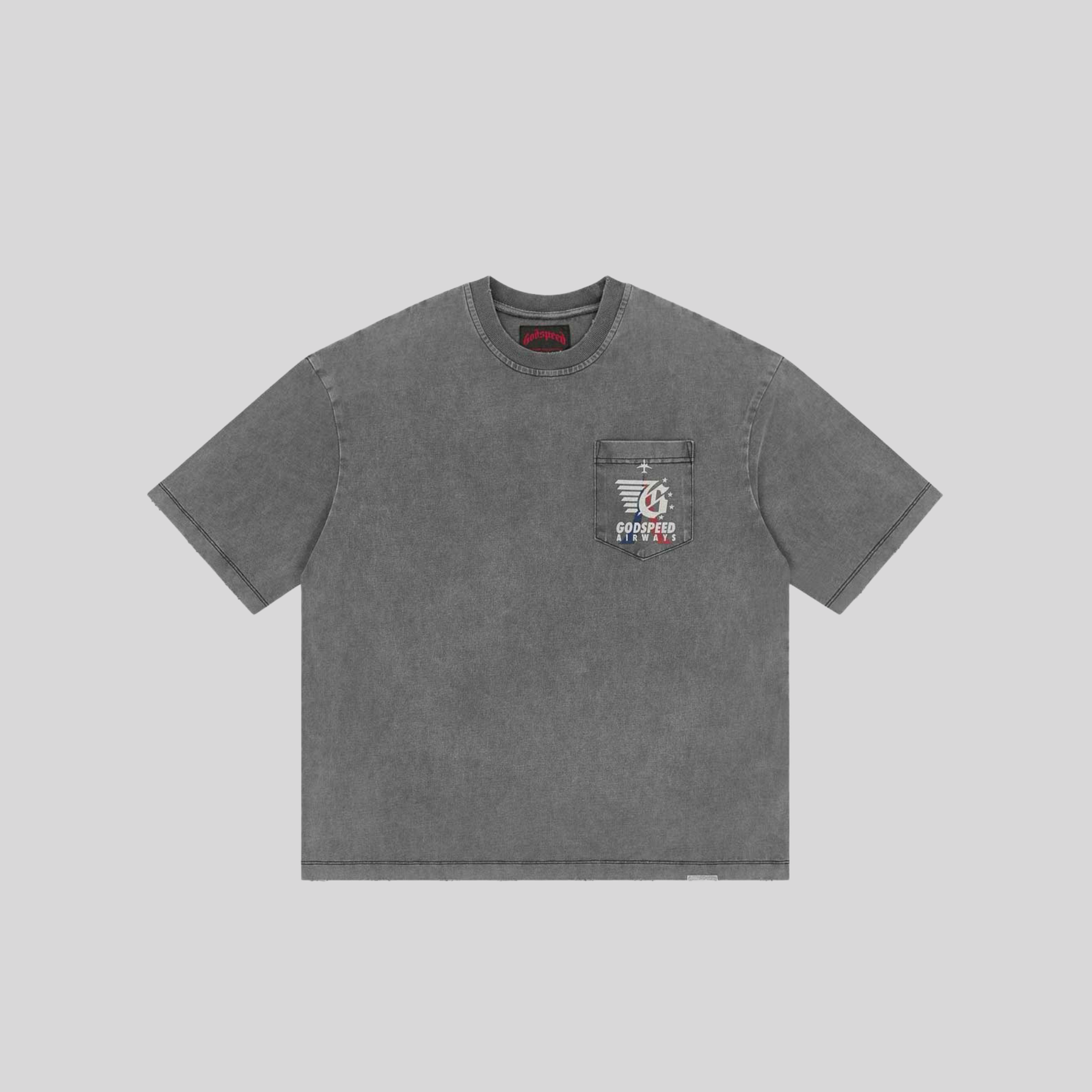 GS AIR PARIS POCKET-T (GREY WASH) GODSPEED