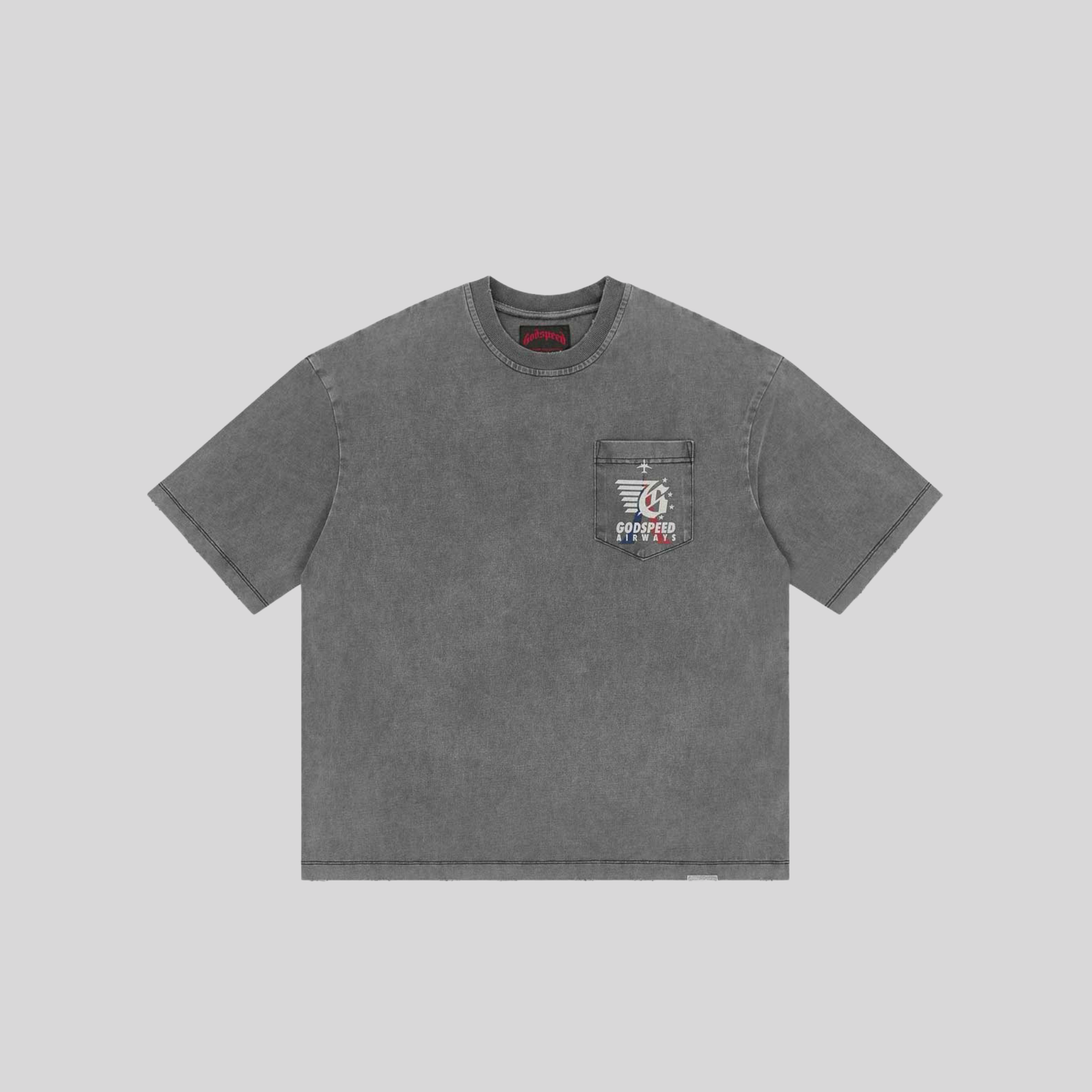 GS AIR PARIS POCKET-T (GREY WASH) GODSPEED