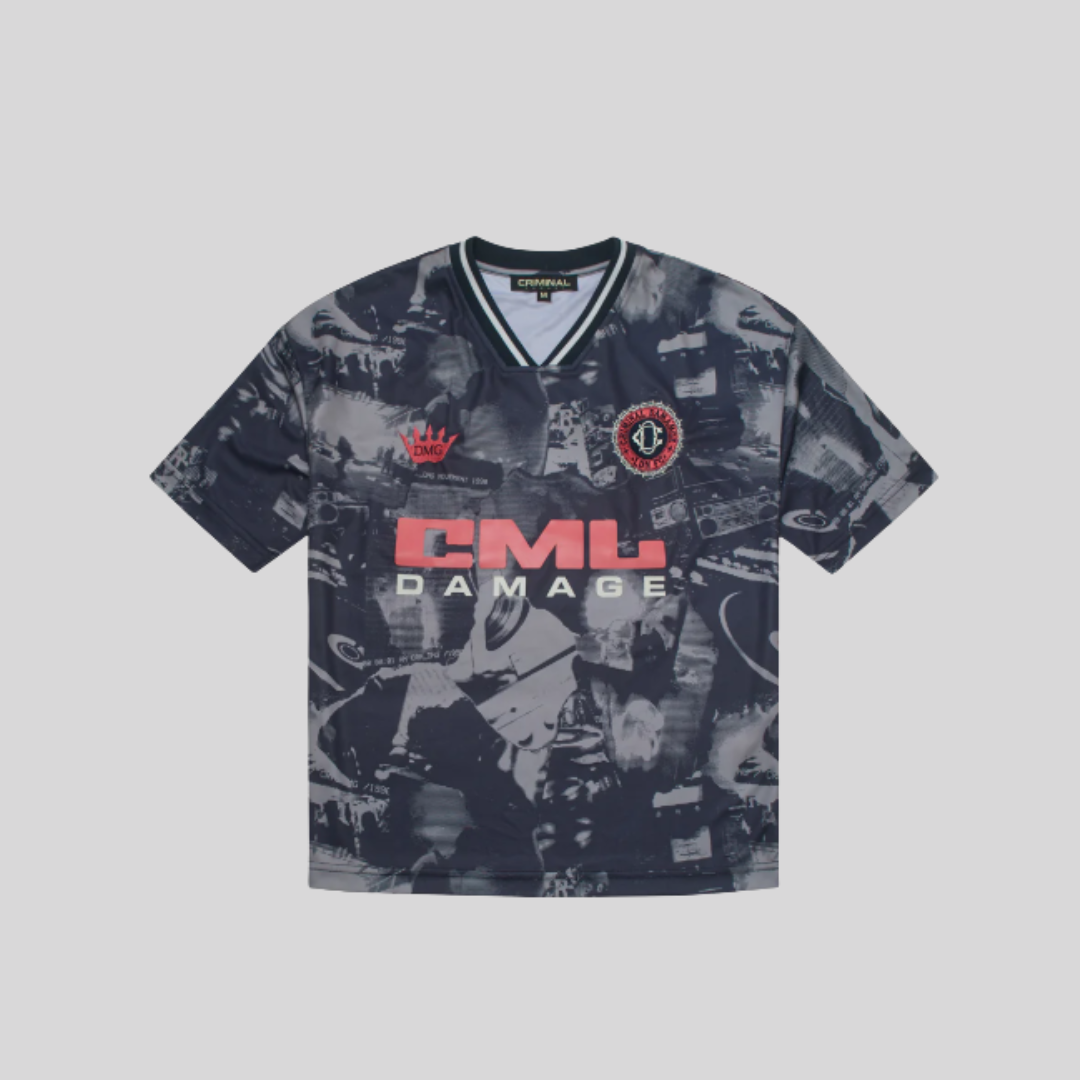CARNIVAL FC FOOTBALL SHIRT GREYSCALE / CORAL
