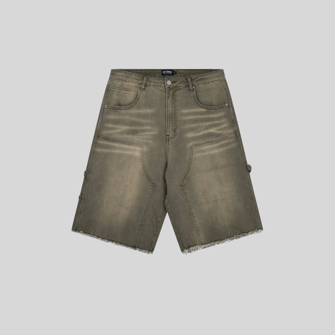 WORKER DENIM SHORTS OLIVE