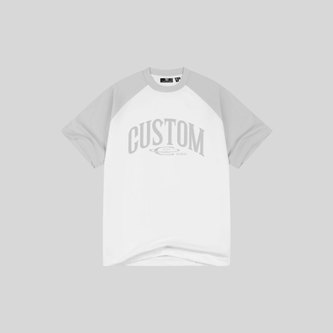 RAGLAN TEE WHITE GREY Klaim