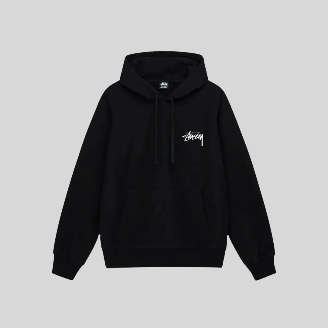 STÜSSY 8 BALL FADE HOODIE BLACK STUSSY
