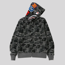 BAPE COLOR CAMO SHARK FULL ZIP HOODIE BLACK BAPE