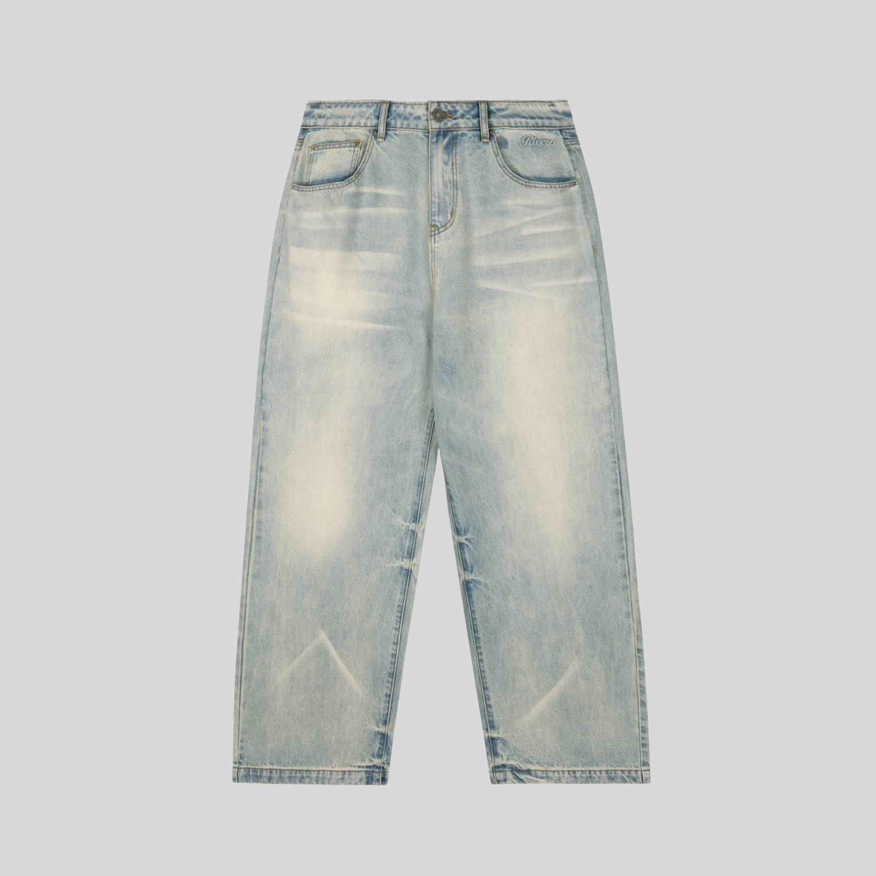 BAGGY MIST BLUE DENIM JEANS RIVERO