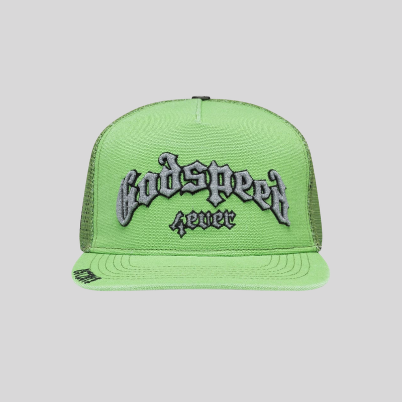 GS FOREVER TRUCKER HAT LIME GODSPEED