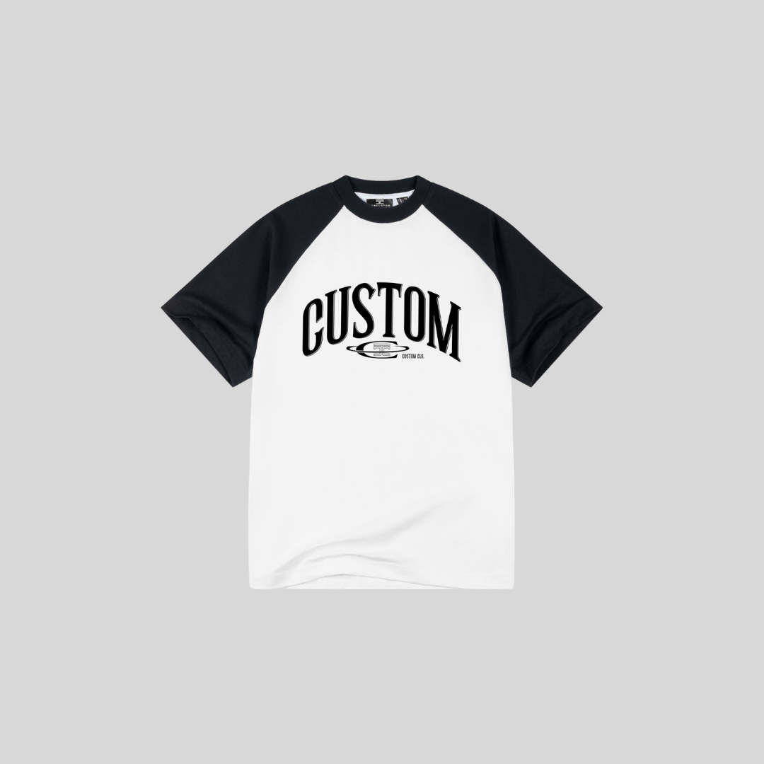 RAGLAN TEE WHITE BLACK