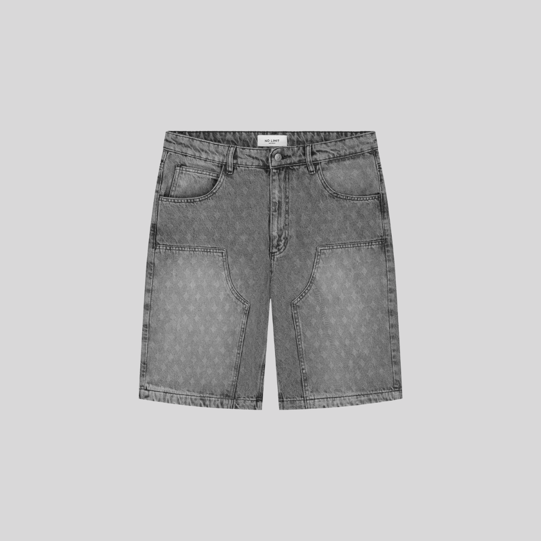 MONOGRAM SHORT DENÎM GREY
