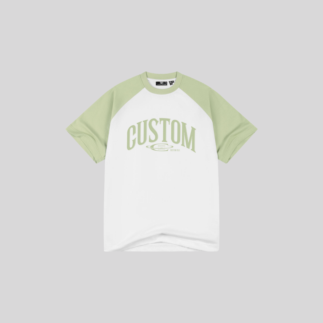 RAGLAN TEE WHITE SAGEGREEN Klaim