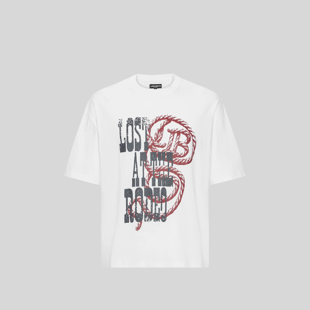 LOST AT THE RODEO TEE WHITE