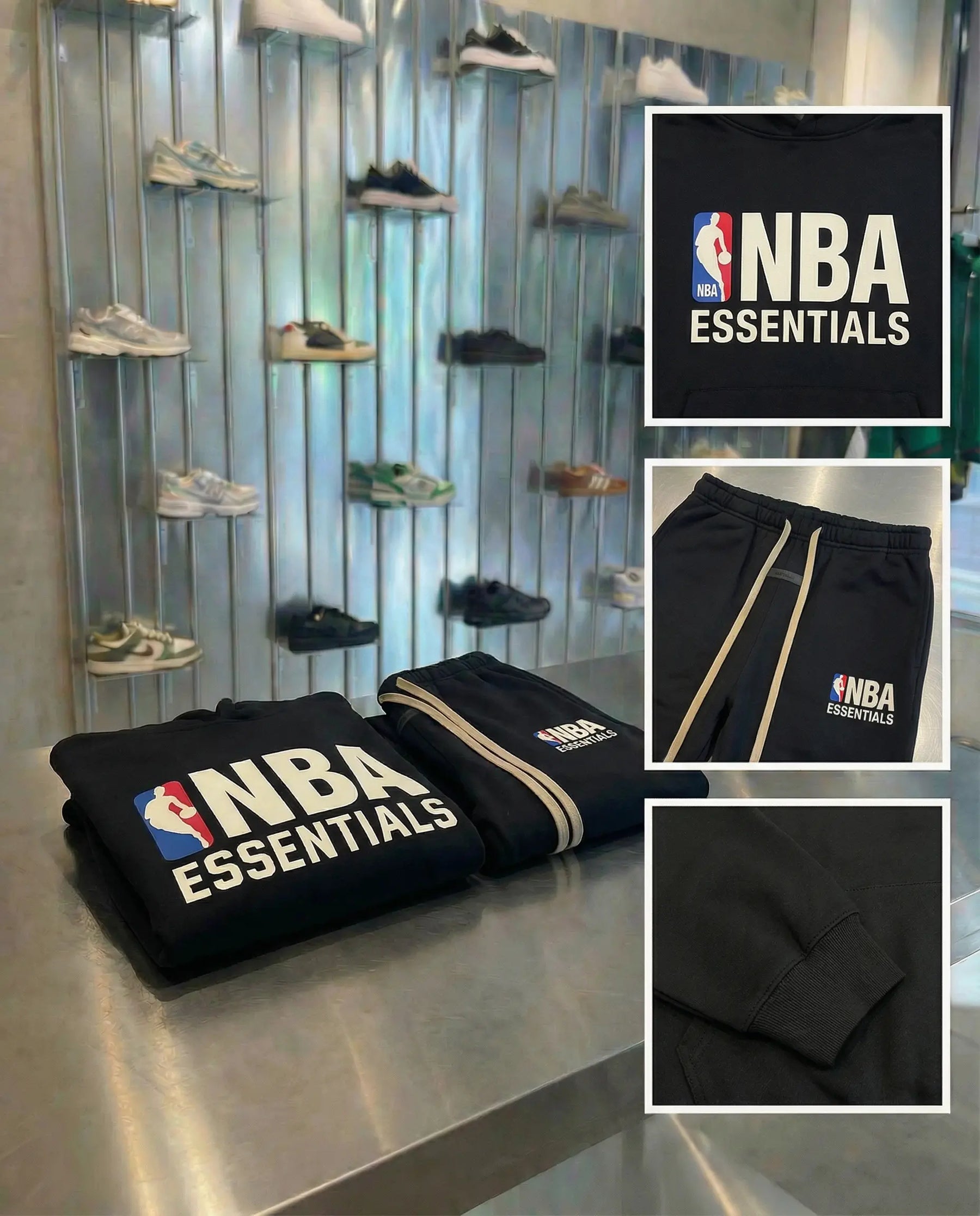 NBA BLACK & RED JOGGER SET ESSENTIALS