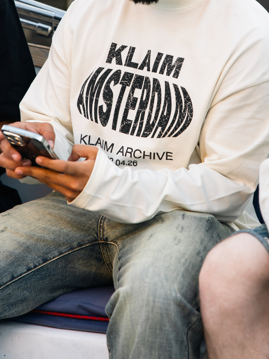 KLAIM Archive sweatshirt worn in Amsterdam
