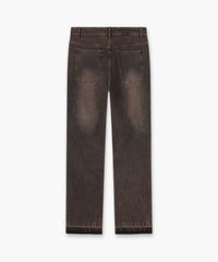 OPEN HEM DENIM BROWN