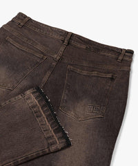 OPEN HEM DENIM BROWN
