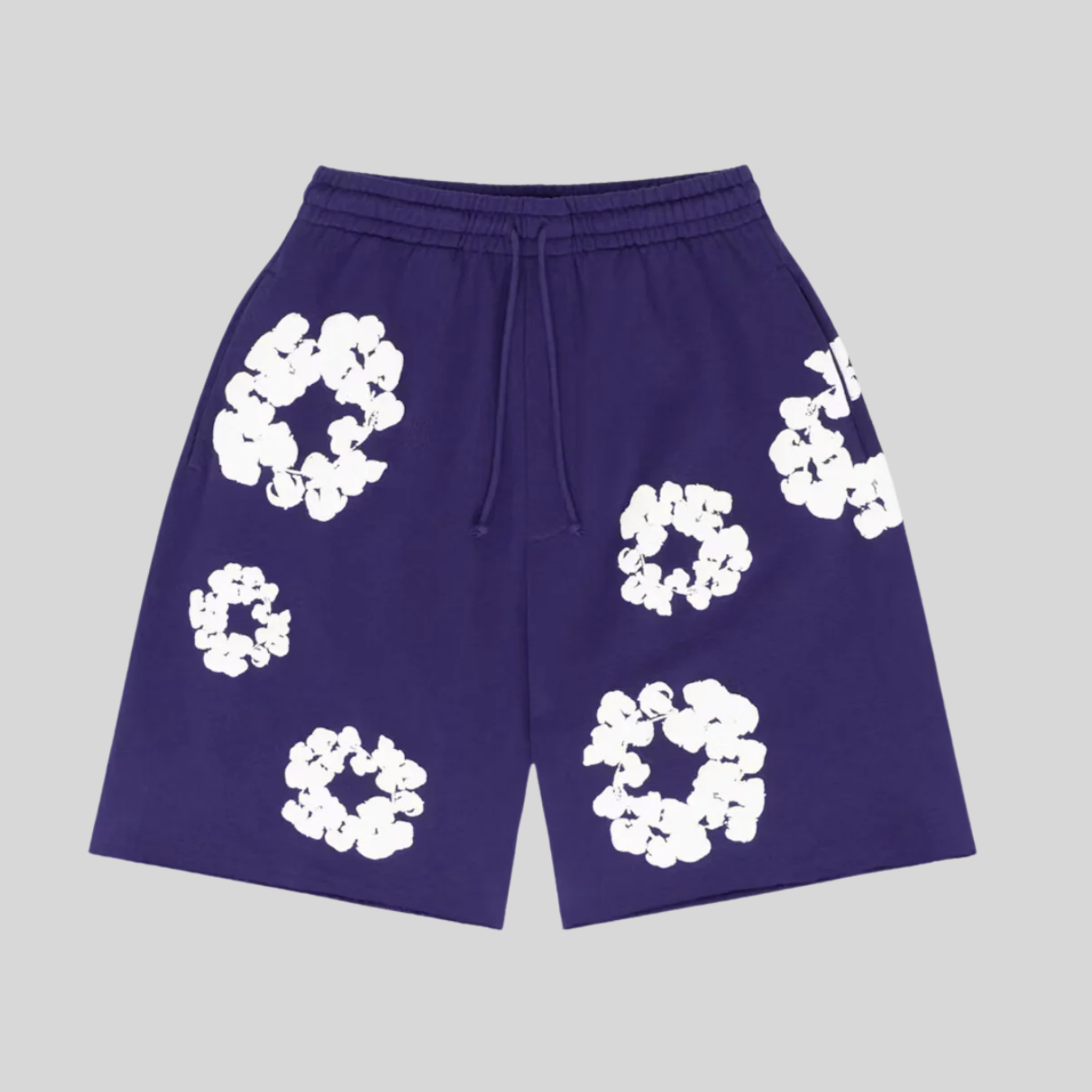 SHORT PURPLE DENIM TEARS