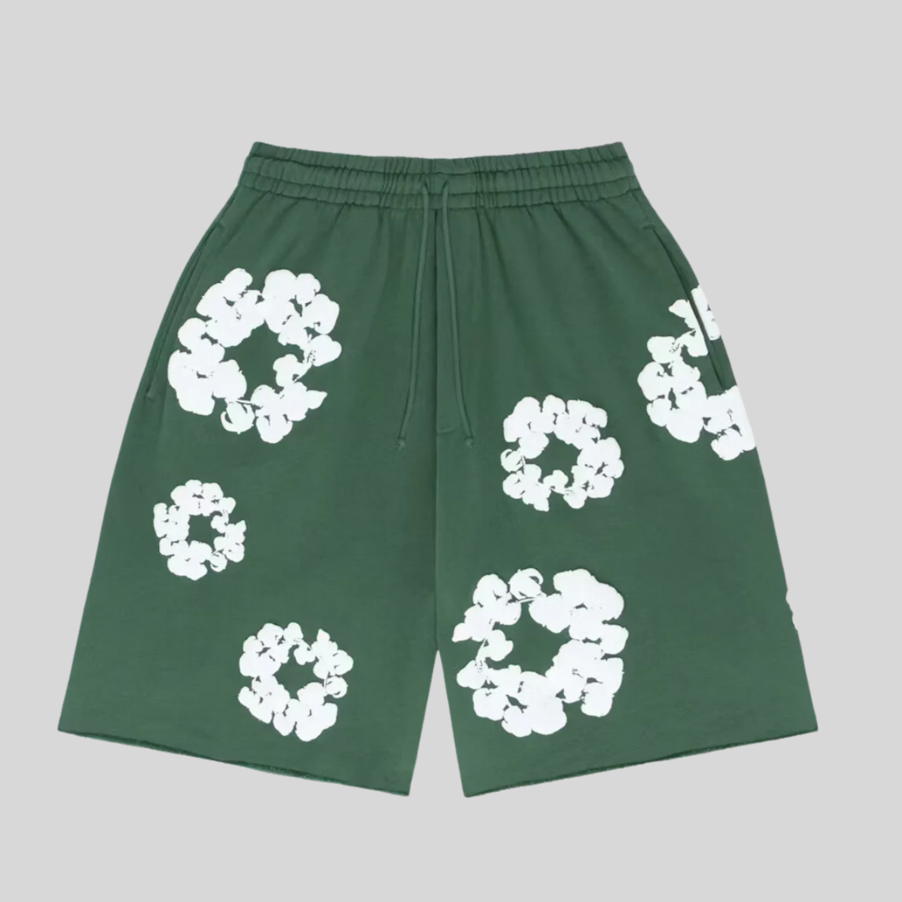 SHORT GREEN DENIM TEARS