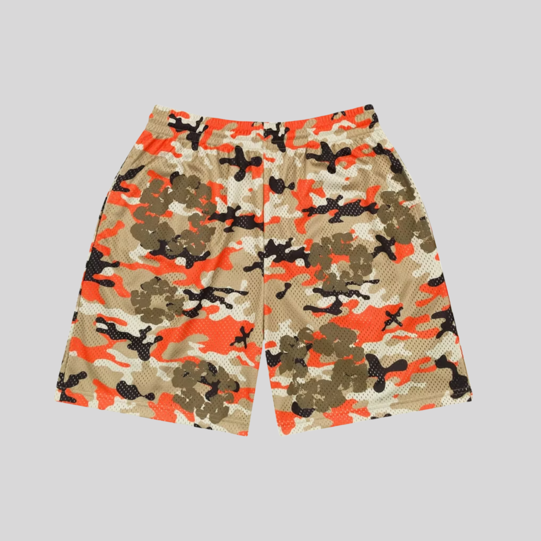 WREATH CAMO SHORTS BROWN/ORANGE DENIM TEARS