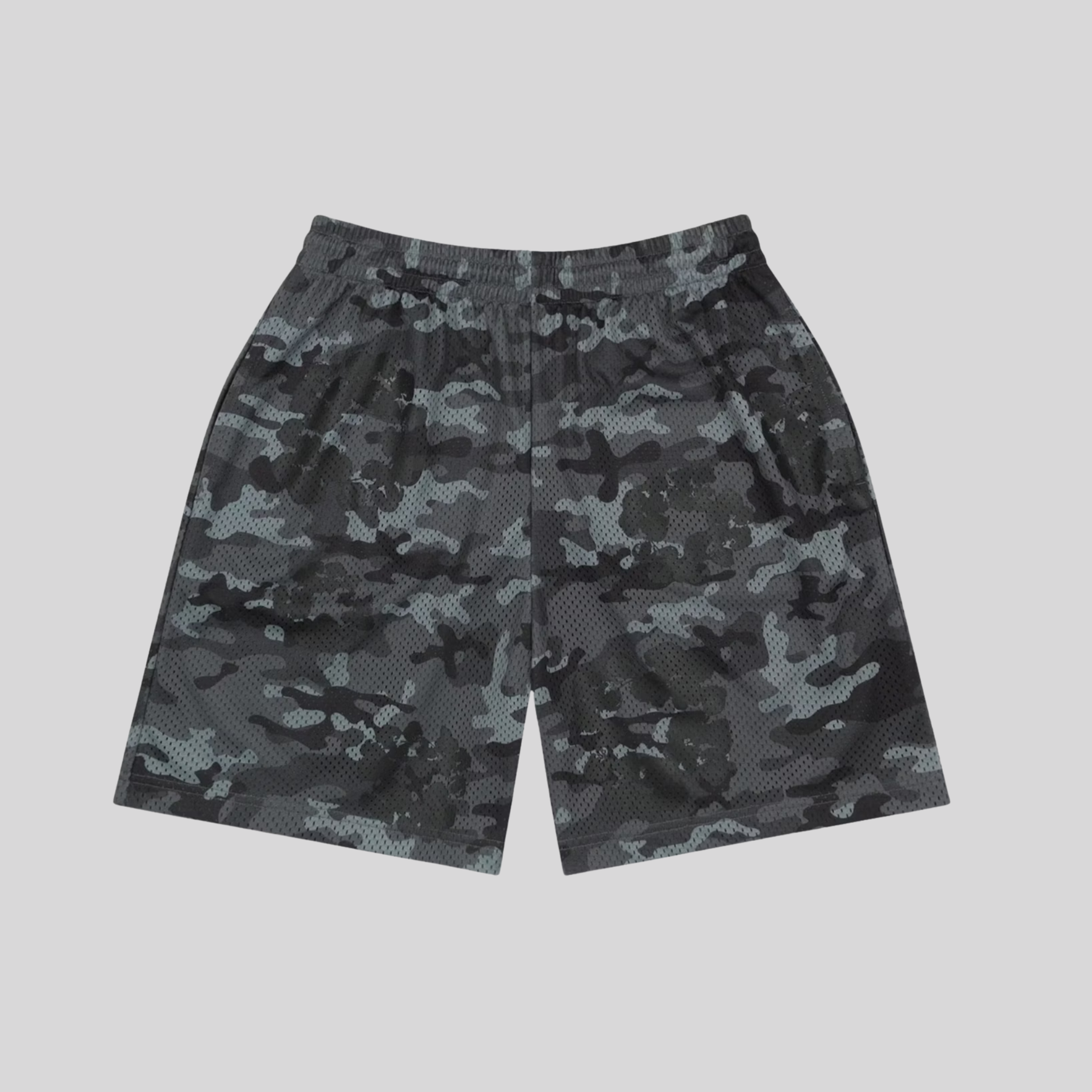 WREATH CAMO SHORTS BLACK DENIM TEARS