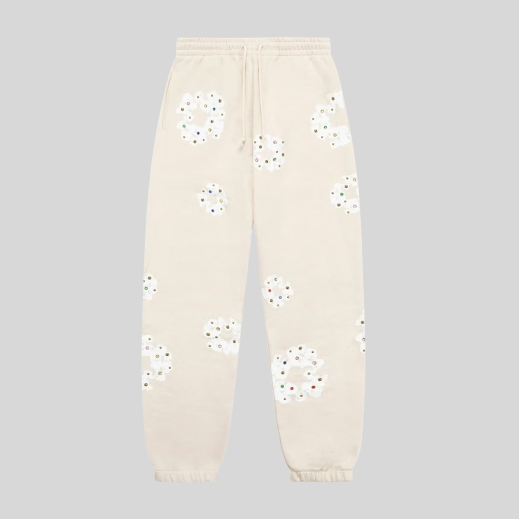 FW25 RHINESTONE SWEATPANTS - OATMEAL DENIM TEARS