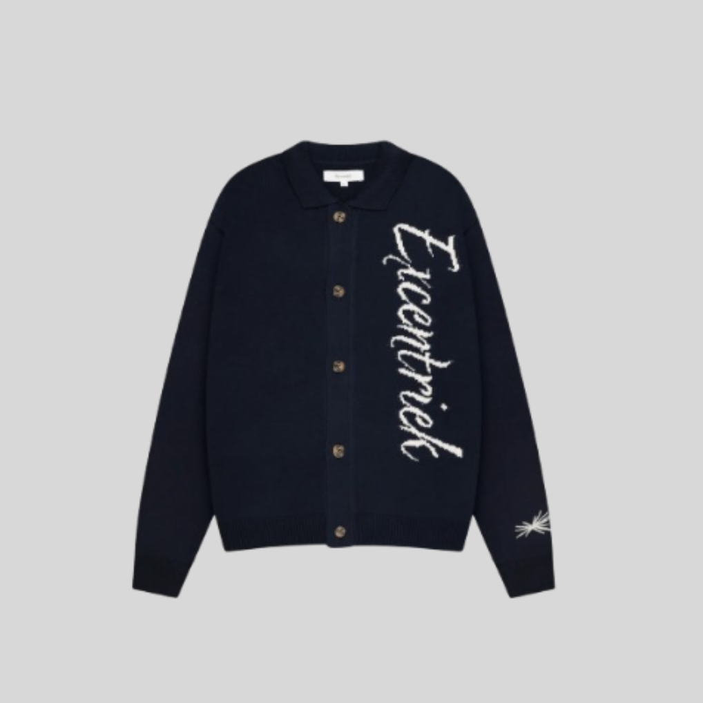 KNITTED CARDIGAN NIGHT BLUE