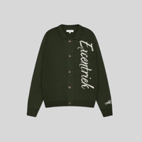 KNITTED CARDIGAN FOREST GREEN