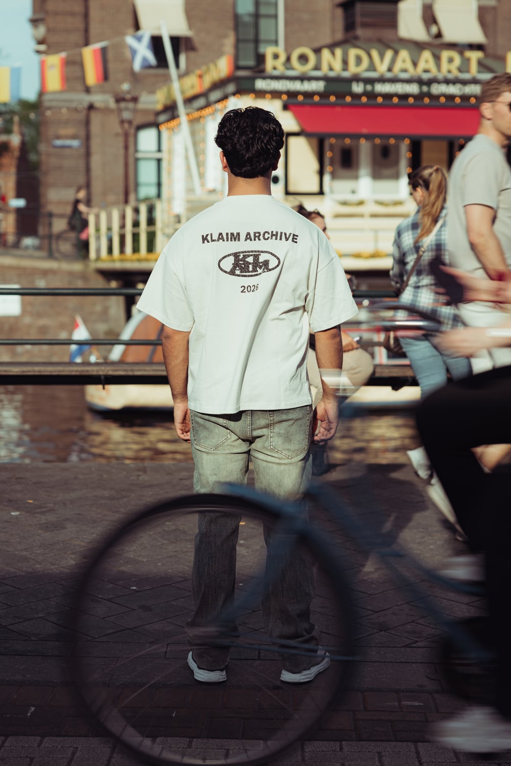 KLAIM back print on the streets of Amsterdam